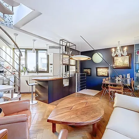 House With Rooftop And Hot Tub Eiffel Tower View *