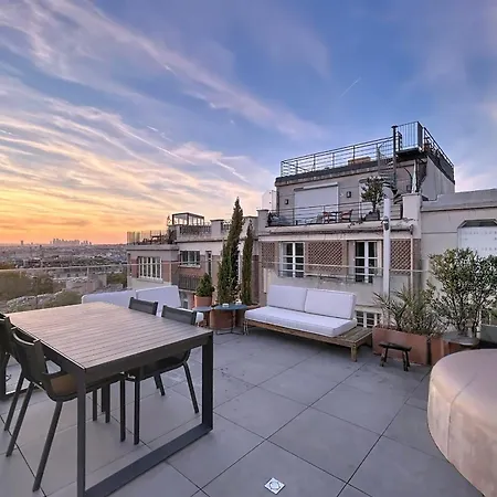 House With Rooftop Eiffel Tower View * Parigi