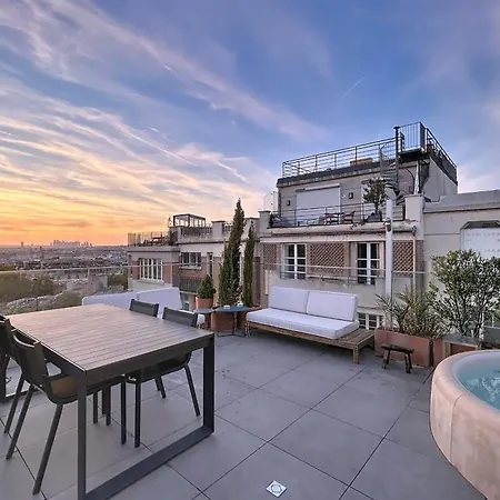 House With Rooftop And Hot Tub Eiffel Tower View *
